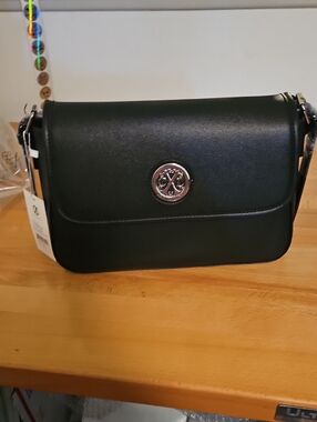 Christian Lacroix Black Shoulder Bag with Silver Emblem
